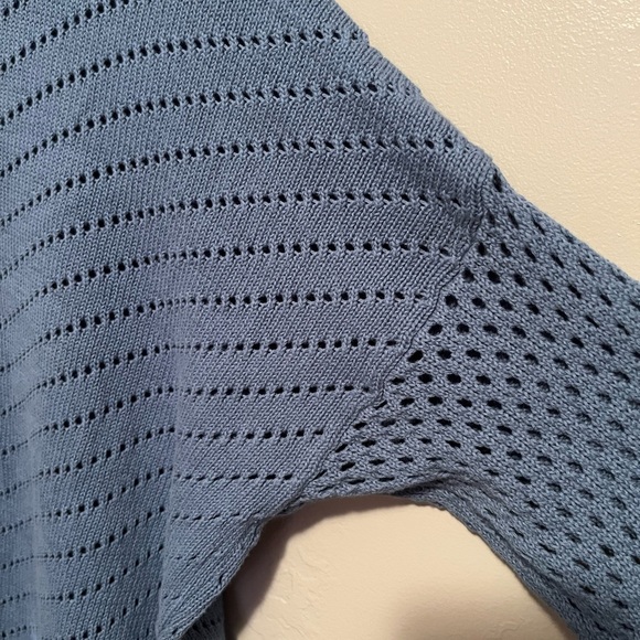 prAna Women's Parker Sweater Soft Open Knit in Dusty Skies Size Large Dolman Slv - Picture 3 of 10